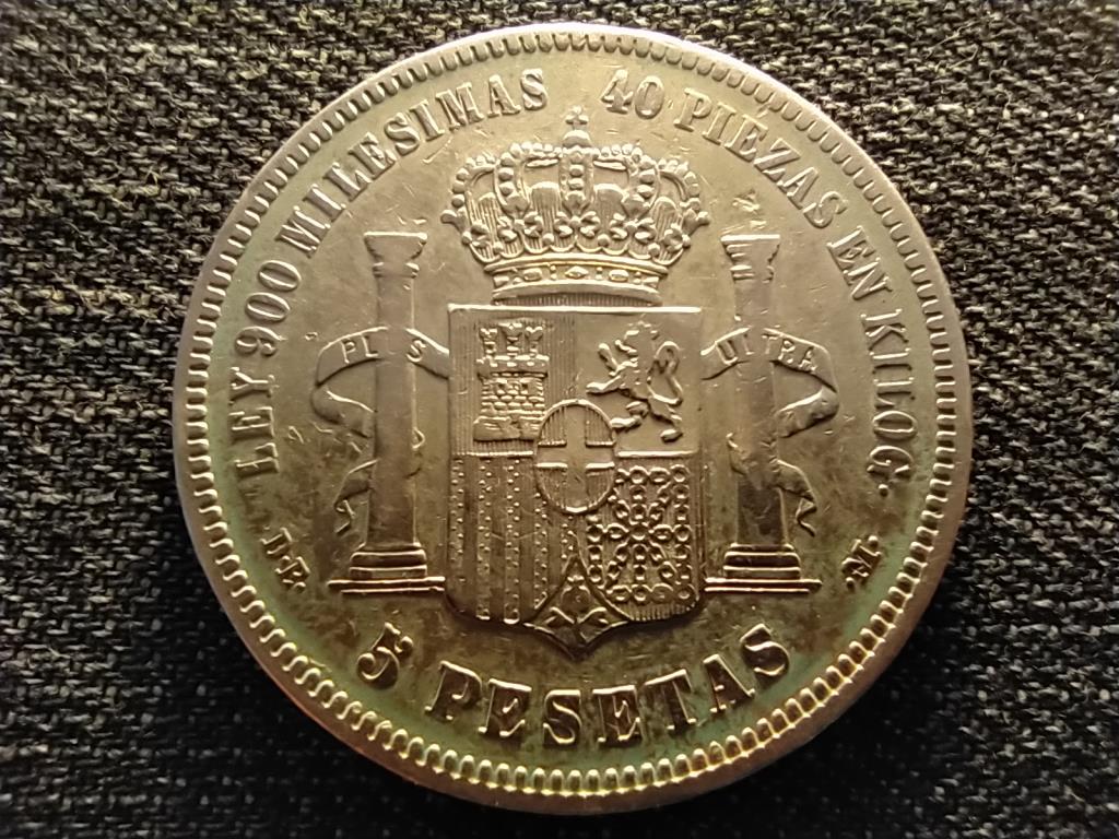 Spanyolorsz&aacute;g I. Amad&eacute; (1870-1873) .900 ez&uuml;st 5 Peseta