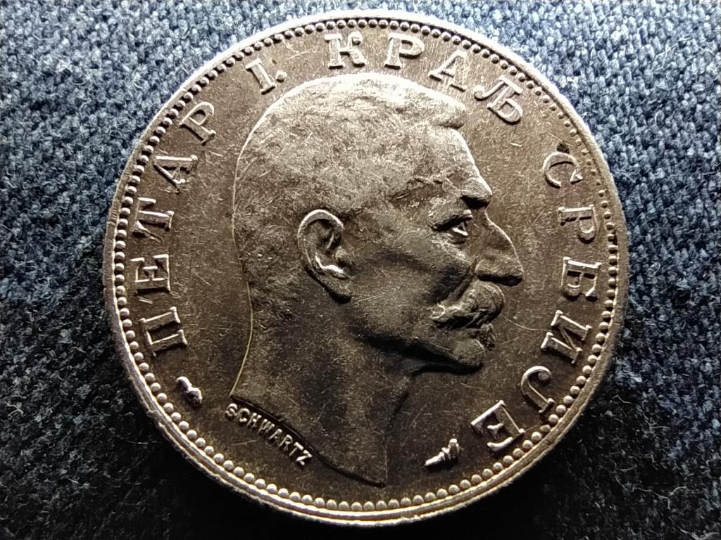 Szerbia I. P&eacute;ter (1903-1918) .835 ez&uuml;st 2 d&iacute;n&aacute;r