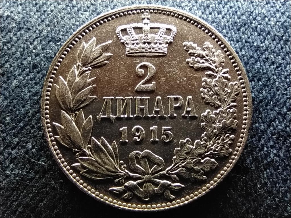 Szerbia I. P&eacute;ter (1903-1918) .835 ez&uuml;st 2 d&iacute;n&aacute;r
