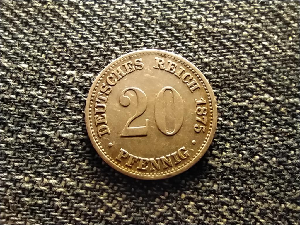 N&eacute;metorsz&aacute;g M&aacute;sodik Birodalom I. Vilmos (1871-1888) .900 ez&uuml;st 20 Pfennig