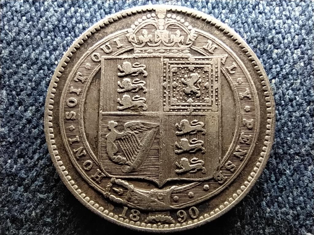 Anglia Vikt&oacute;ria (1837-1901) .925 ez&uuml;st 1 Shilling