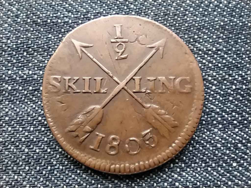 Sv&eacute;dorsz&aacute;g IV. Guszt&aacute;v Adolf (1792-1809) 1/2 Skilling