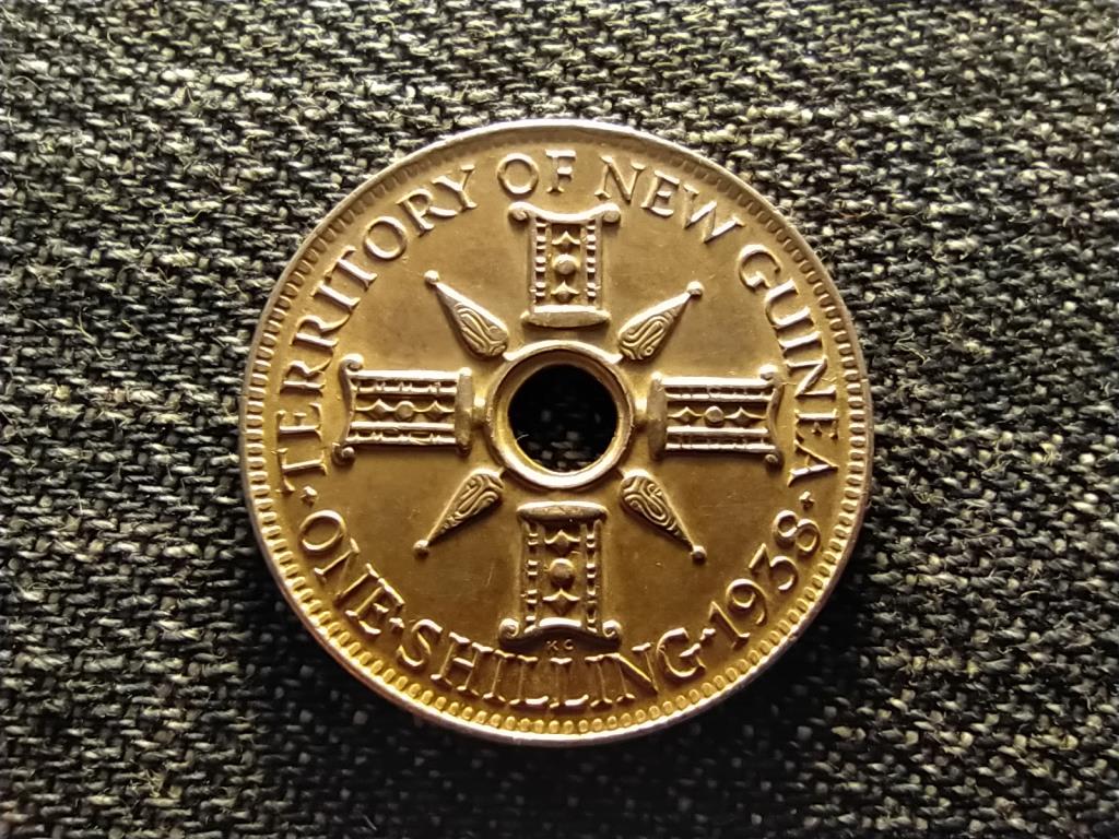 P&aacute;pua &Uacute;j-Guinea VI. Gy&ouml;rgy .925 ez&uuml;st 1 Shilling