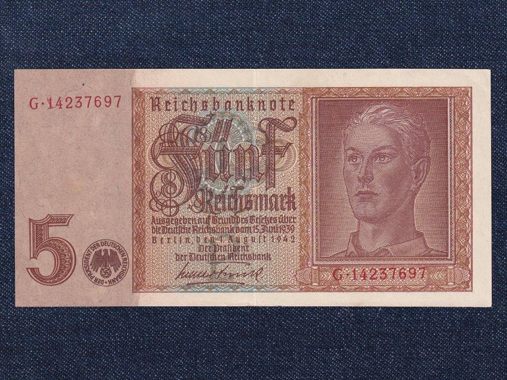 N&eacute;metorsz&aacute;g Harmadik Birodalom (1933-1945) 5 birodalmi m&aacute;rka bankjegy