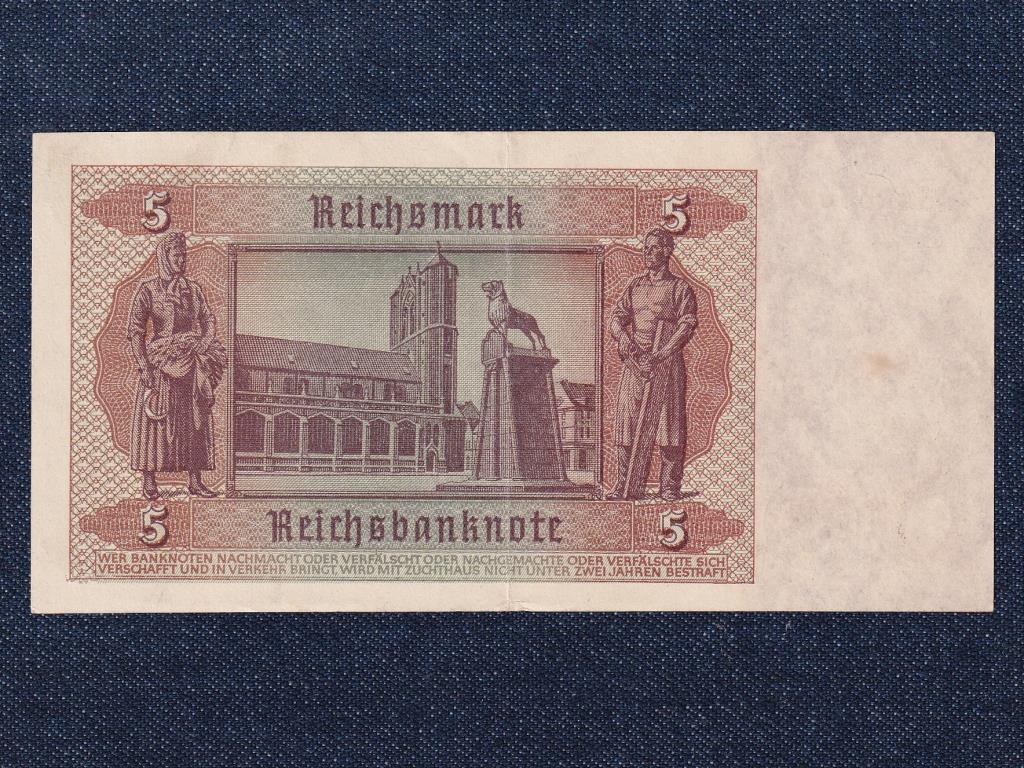 N&eacute;metorsz&aacute;g Harmadik Birodalom (1933-1945) 5 birodalmi m&aacute;rka bankjegy