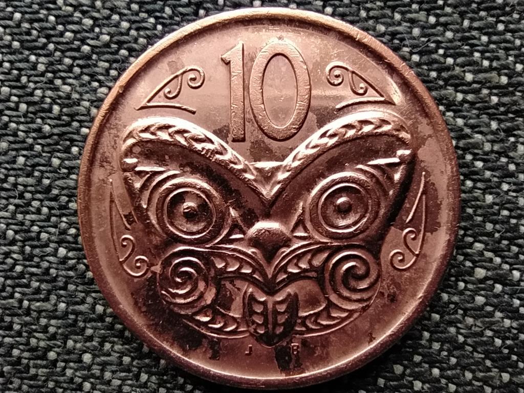 &Uacute;j-Z&eacute;land II. Erzs&eacute;bet maori maszk 10 Cent