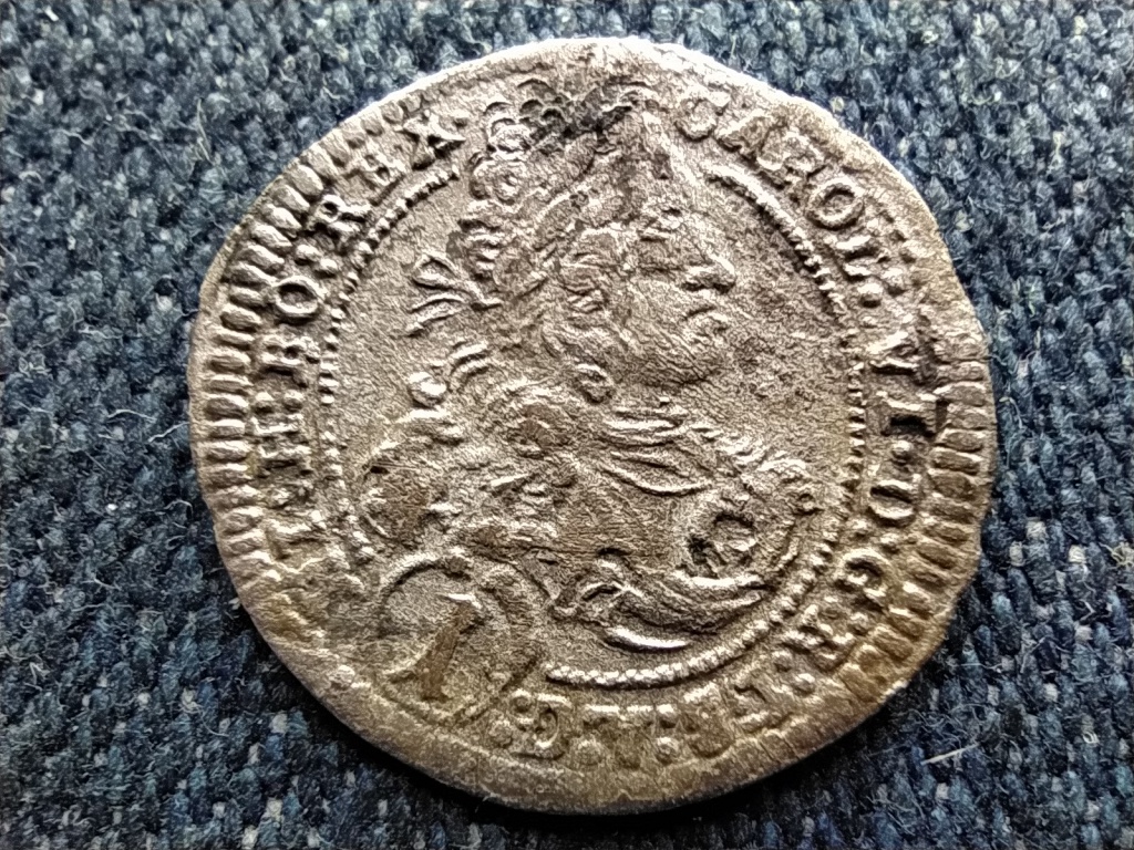 N&eacute;met-R&oacute;mai Birodalom Graz Karl VI. cs&aacute;sz&aacute;r (1711-1740) ez&uuml;st 1 krajc&aacute;r