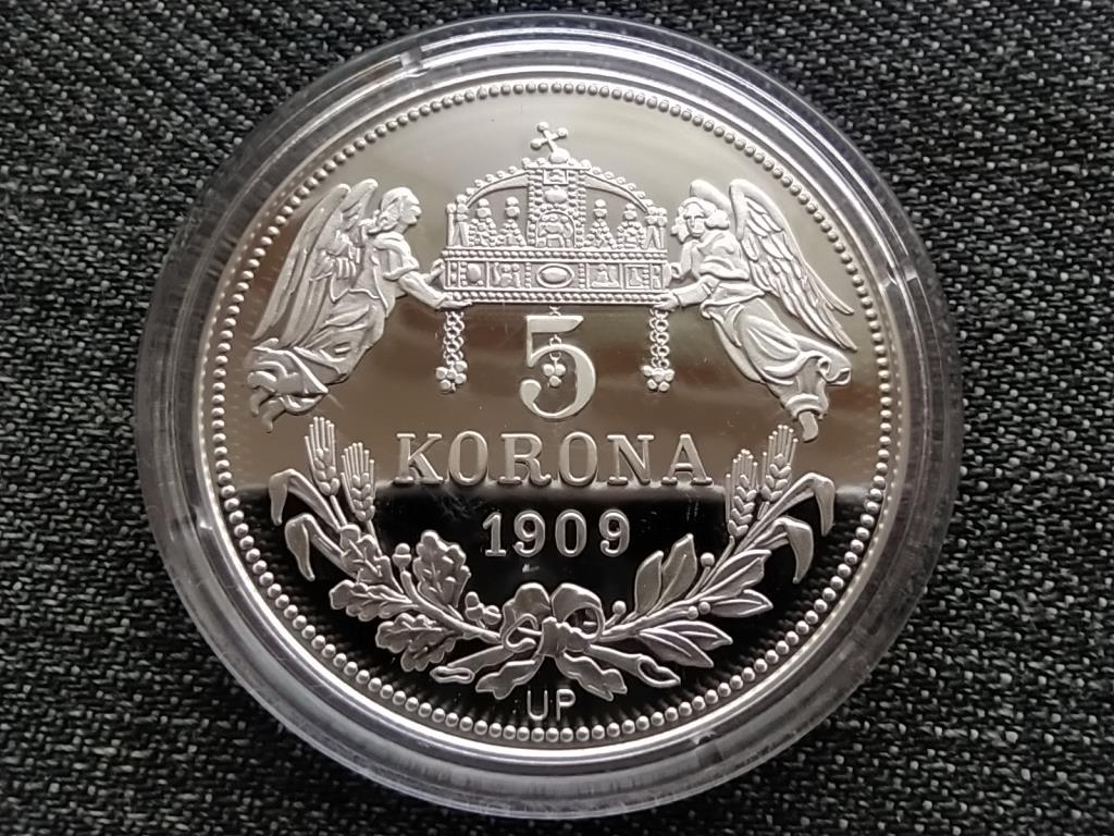 Kir&aacute;lyi Koron&aacute;k Ut&aacute;nveretben Rudolf 5 korona .999 ez&uuml;st