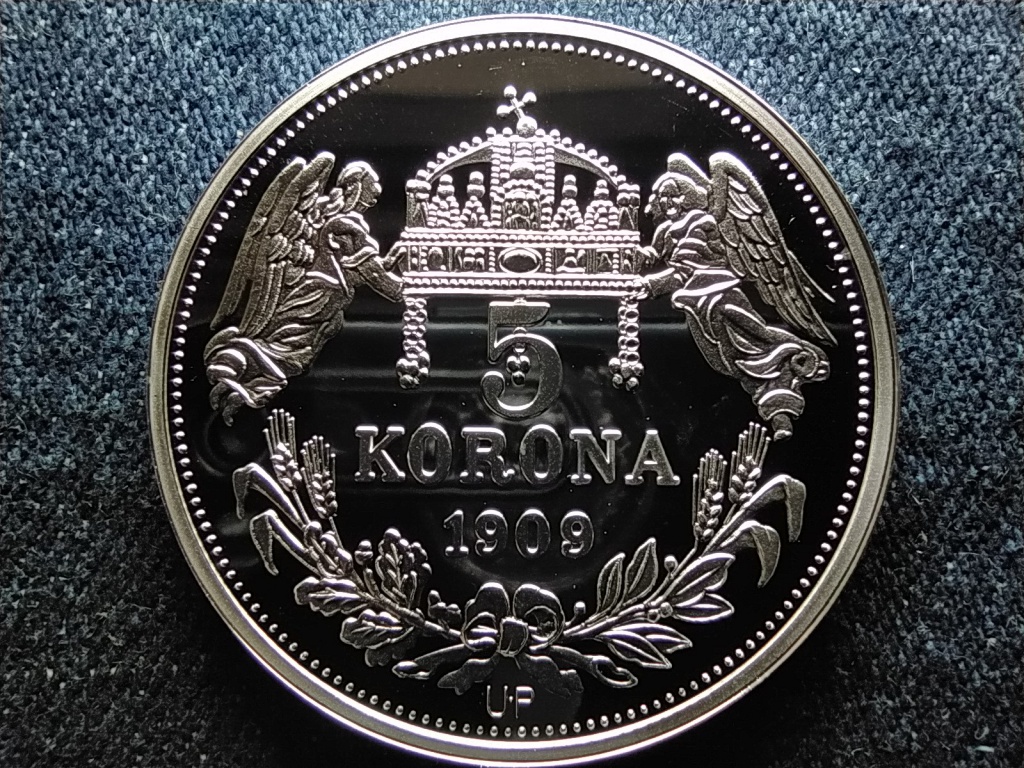 Kir&aacute;lyi Koron&aacute;k Ut&aacute;nveretben Ott&oacute; 5 korona .999 ez&uuml;st