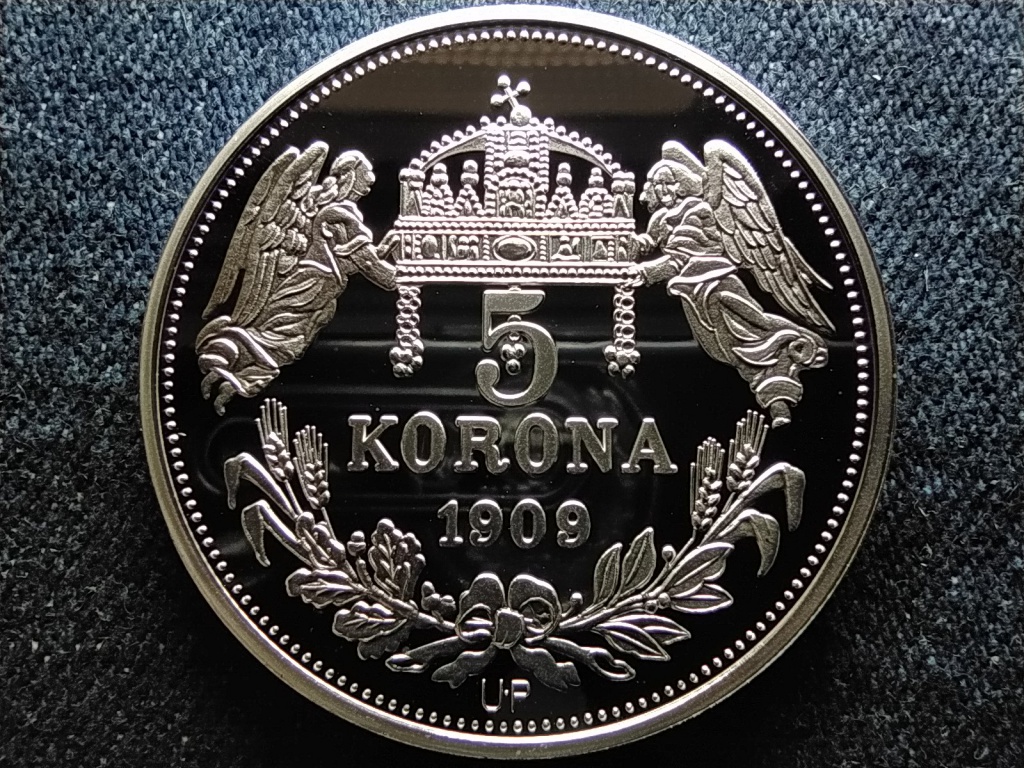 Kir&aacute;lyi Koron&aacute;k Ut&aacute;nveretben Albert 5 korona .999 ez&uuml;st