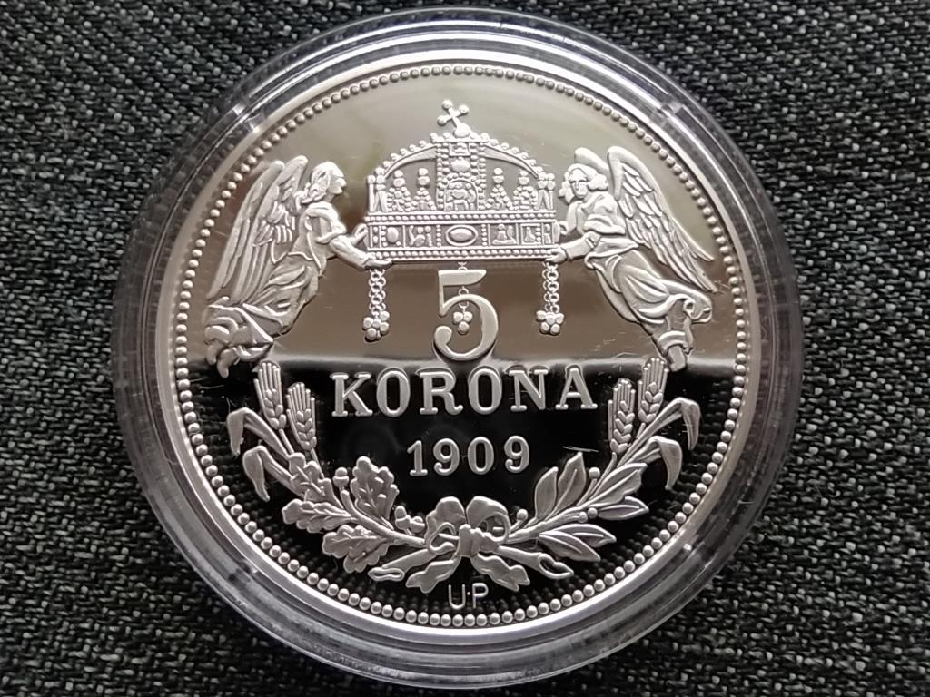 Kir&aacute;lyi Koron&aacute;k Ut&aacute;nveretben M&aacute;ty&aacute;s 5 korona .999 ez&uuml;st