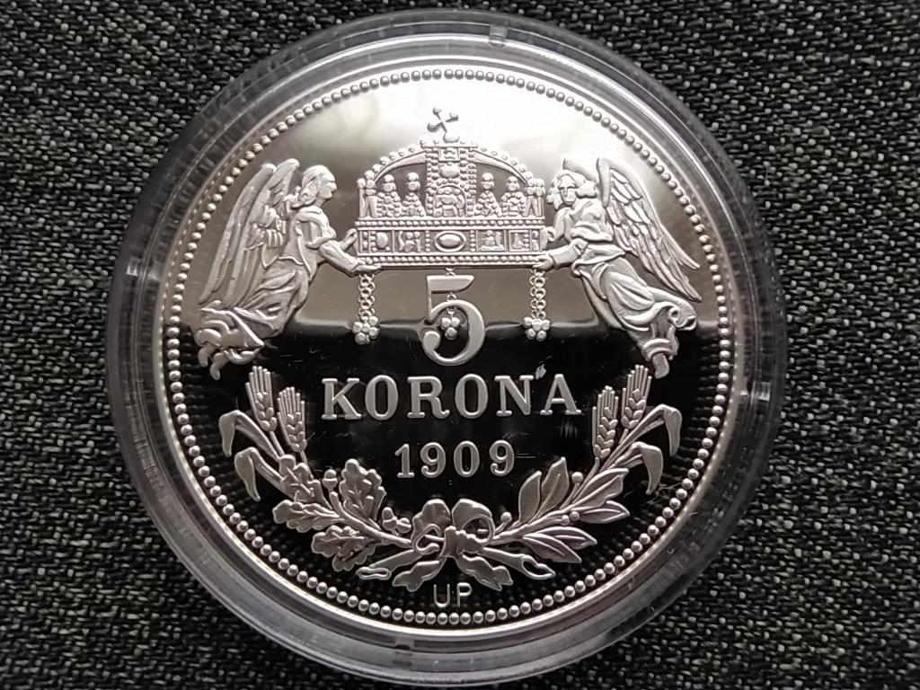 Kir&aacute;lyi Koron&aacute;k Ut&aacute;nveretben II. Andr&aacute;s 5 korona .999 ez&uuml;st