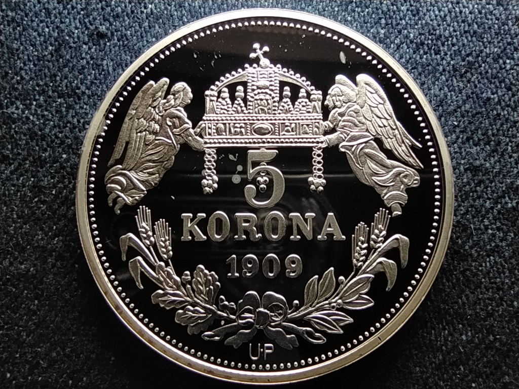 Kir&aacute;lyi Koron&aacute;k Ut&aacute;nveretben II. Istv&aacute;n 5 korona .999 ez&uuml;st