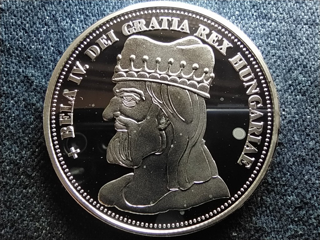 Kir&aacute;lyi Koron&aacute;k Ut&aacute;nveretben IV. B&eacute;la 5 korona .999 ez&uuml;st