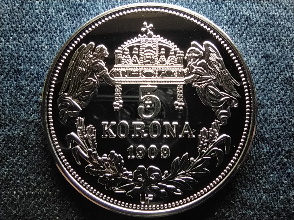 Kir&aacute;lyi Koron&aacute;k Ut&aacute;nveretben IV. Istv&aacute;n 5 korona .999 ez&uuml;st