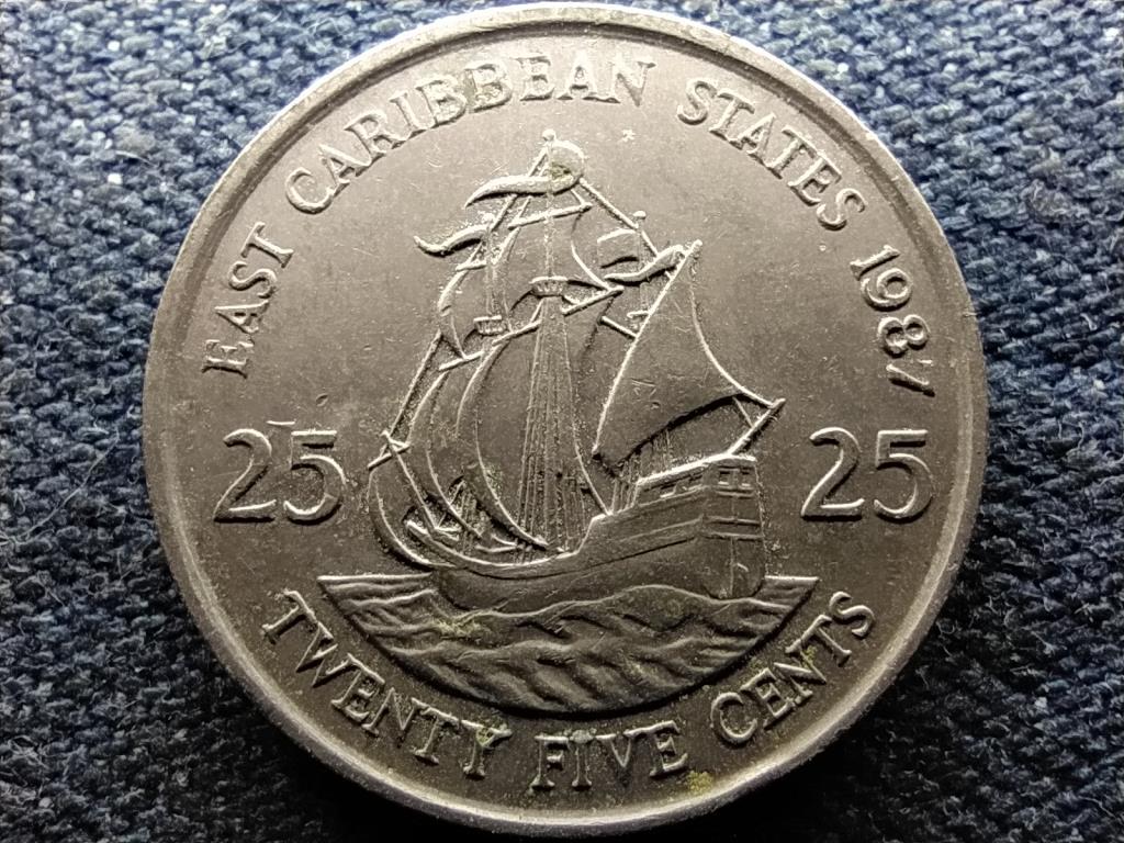 Kelet-karibi &Aacute;llamok Szervezete Golden Hind Drake haj&oacute;ja 25 cent