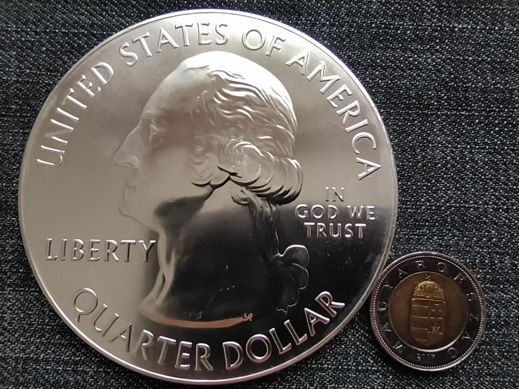USA Frank-templom a visszat&eacute;rő vadon foly&oacute; 155.5 g .999 ez&uuml;st 0.25 Doll&aacute;r