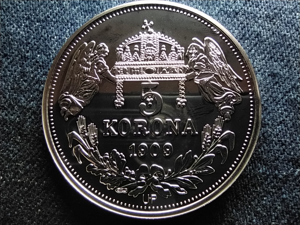 Kir&aacute;lyi Koron&aacute;k Ut&aacute;nveretben III. Andr&aacute;s 5 korona .999 ez&uuml;st