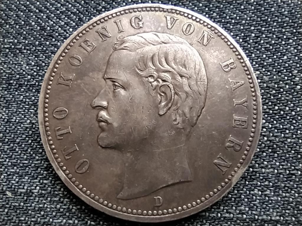 N&eacute;met &Aacute;llamok Bajororsz&aacute;g Ott&oacute;, bajor kir&aacute;ly (1886-1913) .900 ez&uuml;st 5 m&aacute;rka