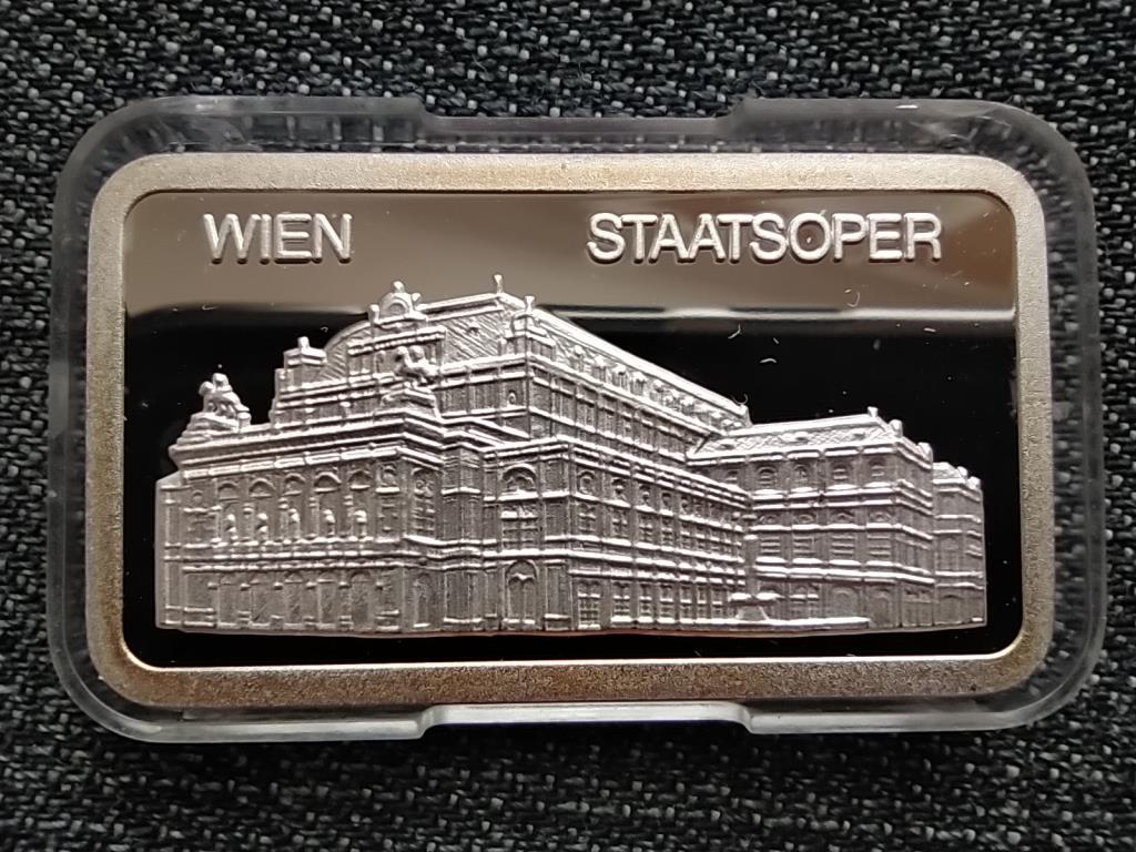 Ausztria Staatsoper eml&eacute;k plakett .999 ez&uuml;st