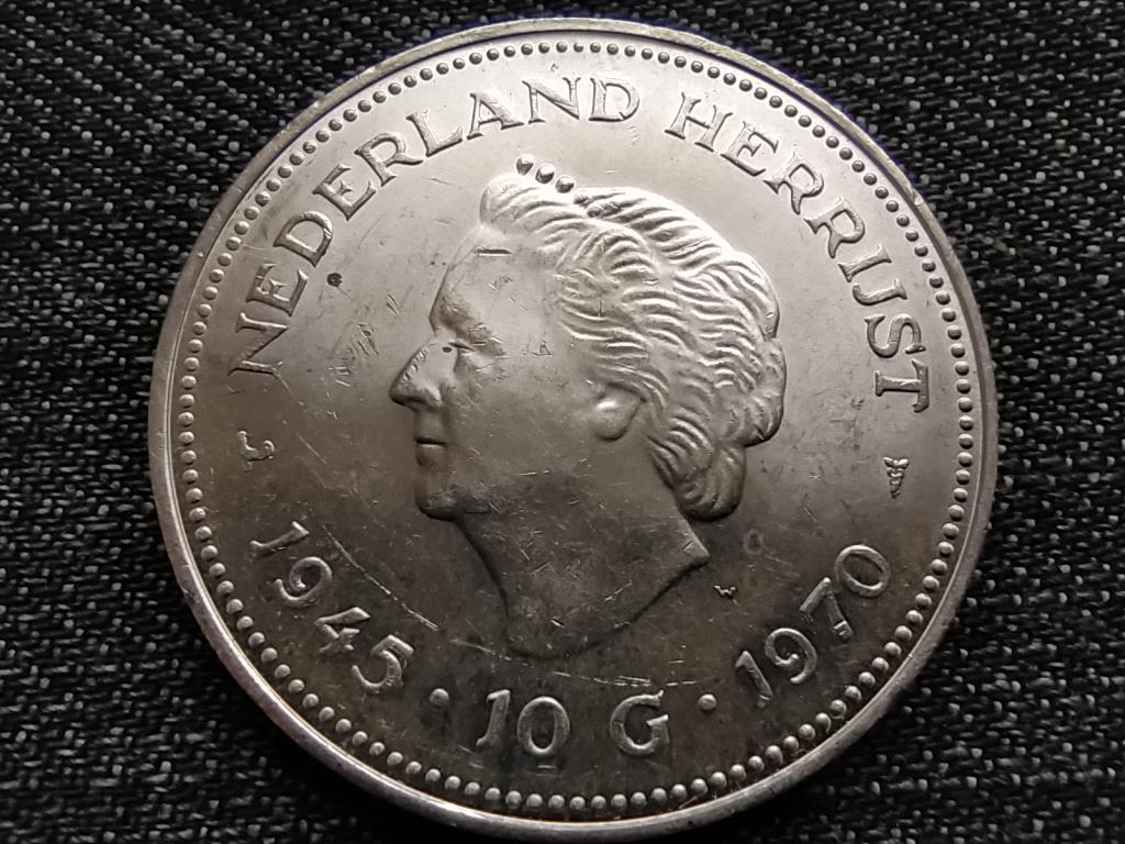 Hollandia A felszabadul&aacute;s 25. &eacute;vfordul&oacute;ja .720 ez&uuml;st 10 Gulden