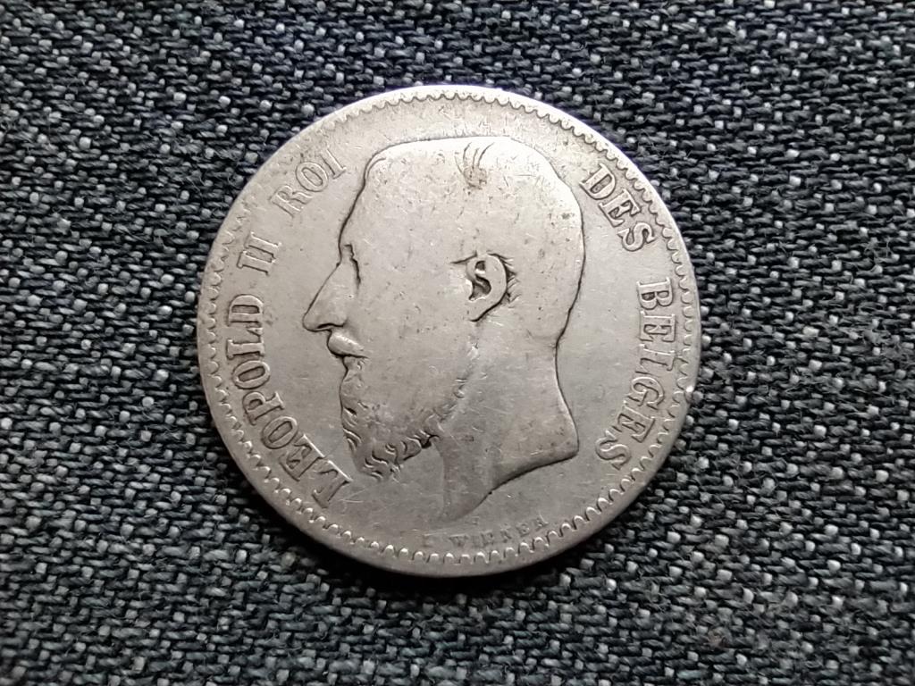 Belgium II. Lip&oacute;t .(1865-1909) 835 ez&uuml;st 1 Frank francia sz&ouml;veg