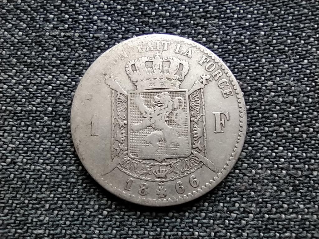 Belgium II. Lip&oacute;t .(1865-1909) 835 ez&uuml;st 1 Frank francia sz&ouml;veg