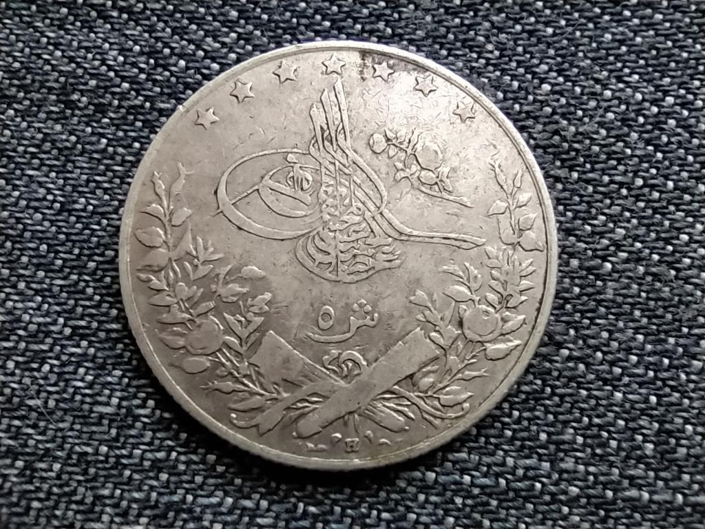 Egyiptom II. Abdul Hamid (1876-1909) .833 ez&uuml;st 5 Qirsh