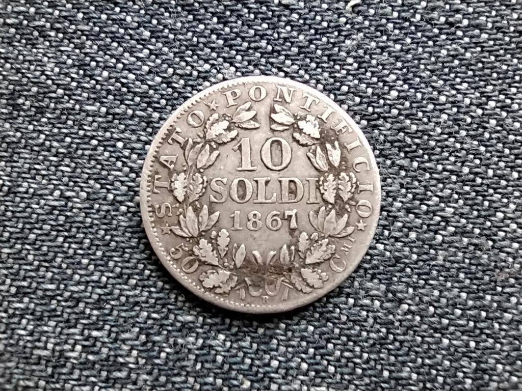 P&aacute;pai &aacute;llam IX. pius .835 ez&uuml;st 10 soldi