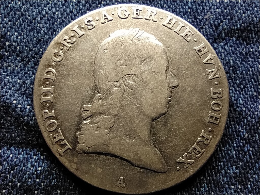Osztr&aacute;k N&eacute;metalf&ouml;ld II. Lip&oacute;t (1790-1792) .873 ez&uuml;st 1/4 koronatall&eacute;r