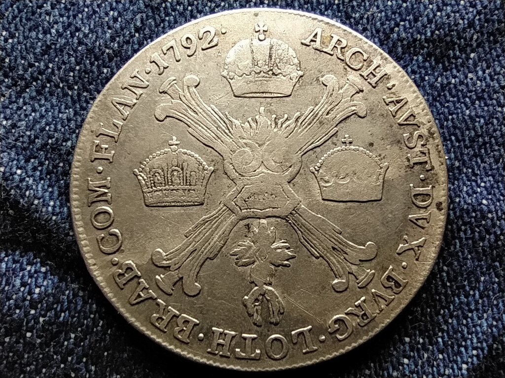 Osztr&aacute;k N&eacute;metalf&ouml;ld II. Lip&oacute;t (1790-1792) .873 ez&uuml;st 1/4 koronatall&eacute;r