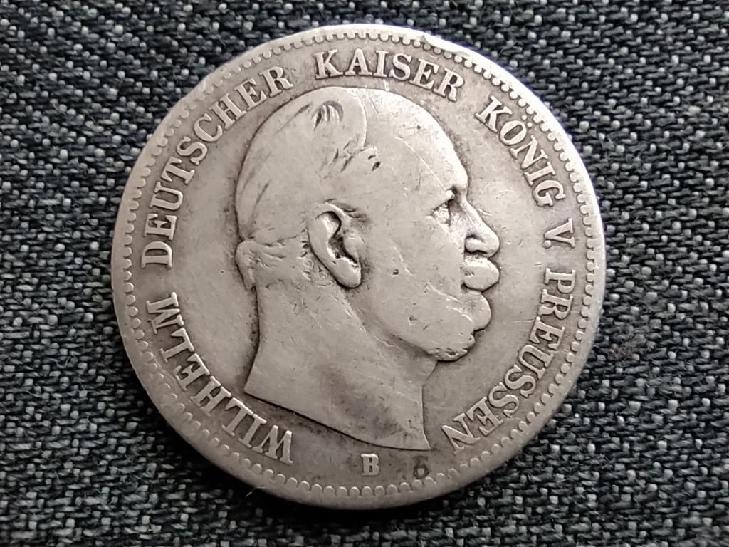 Poroszorsz&aacute;g I. Vilmos (1861-1888) .900 ez&uuml;st 2 m&aacute;rka