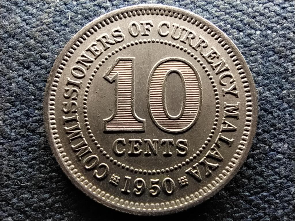 Malajzia VI. Gy&ouml;rgy (1936-1952) 10 cent