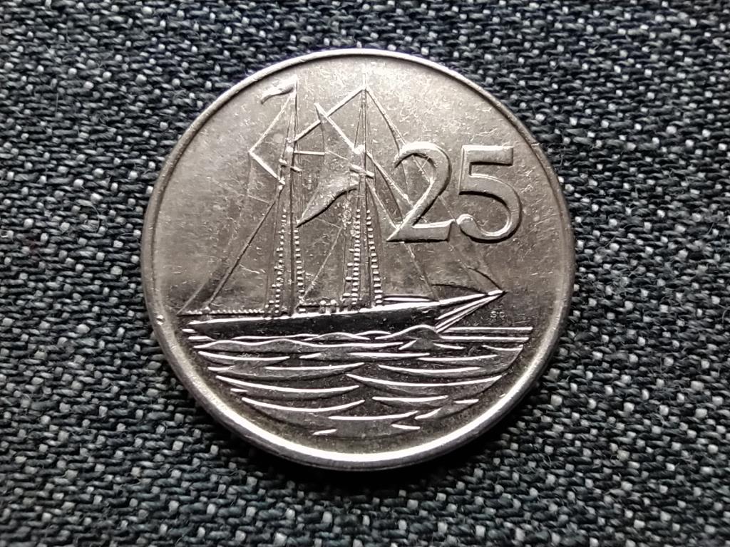 Kajm&aacute;n-szigetek II. Erzs&eacute;bet (1952-) 'Kirk B' szk&uacute;ner 25 cent