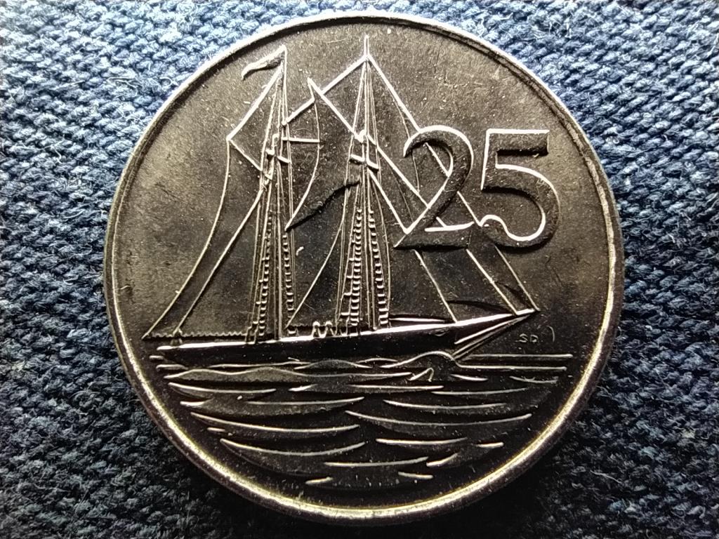 Kajm&aacute;n-szigetek II. Erzs&eacute;bet (1952-) 'Kirk B' szk&uacute;ner 25 cent