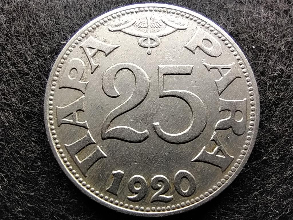 Szerb-Horv&aacute;t-Szlov&eacute;n Kir&aacute;lys&aacute;g I. P&eacute;ter (1918-1921) 25 Para 