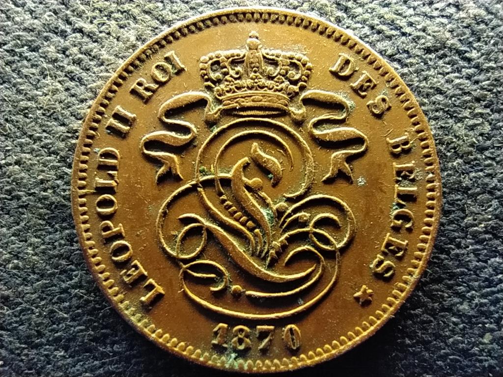 Belgium II. Lip&oacute;t (1865-1909) 2 centime (francia sz&ouml;veg)