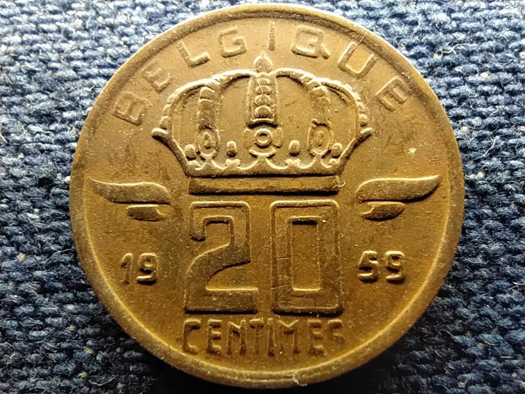 Belgium I. Badouin (1951-1993) 20 centime (francia sz&ouml;veg)