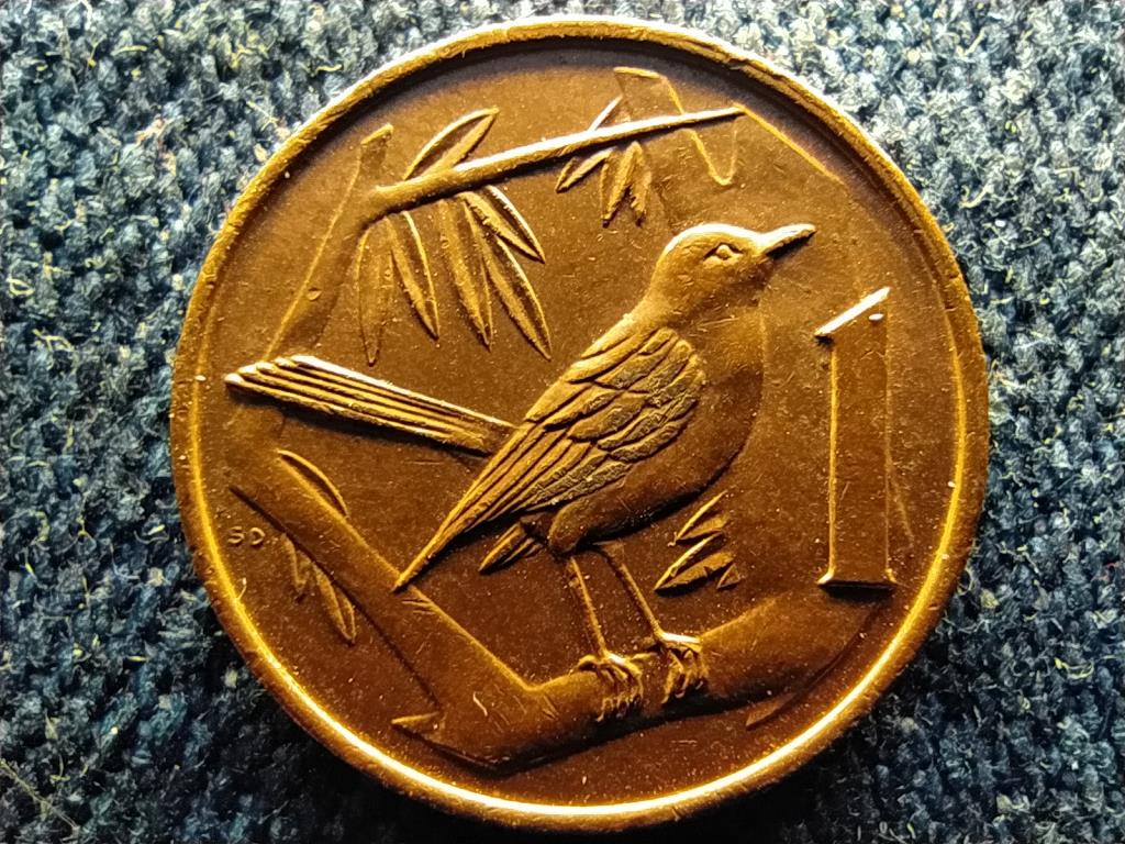 Kajm&aacute;n-szigetek II. Erzs&eacute;bet (1952-) rig&oacute; 1 cent
