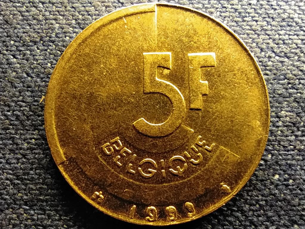 Belgium I. Baldvin (1951-1993) 5 Frank (francia sz&ouml;veg)