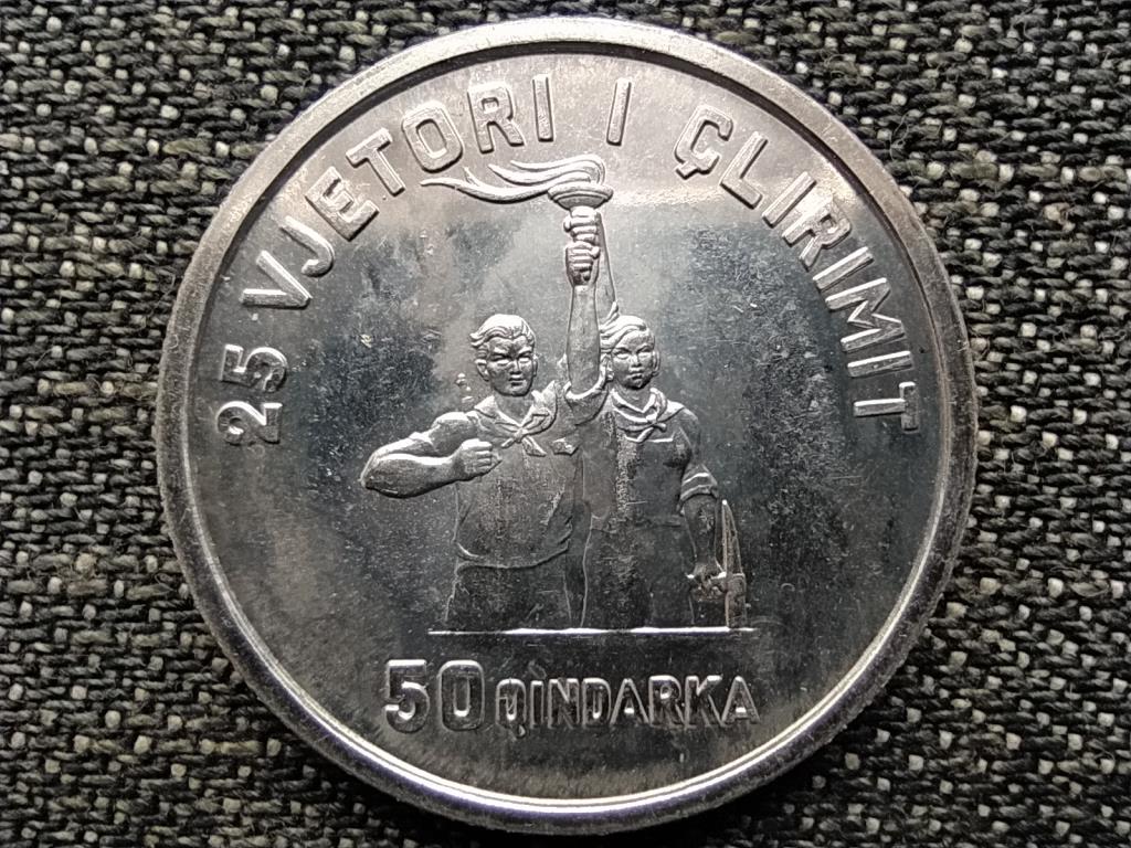 Alb&aacute;nia 25 &eacute;ves a felszabadul&aacute;s 50 Qindarka