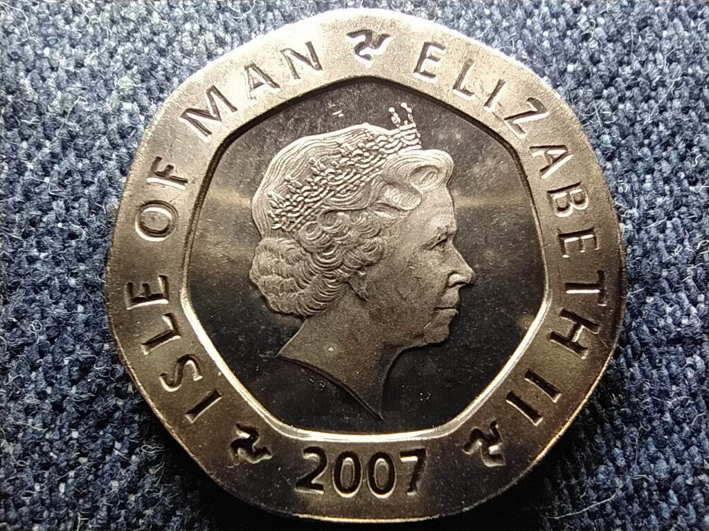 Man-sziget II. Erzs&eacute;bet Castle Rushen torony&oacute;ra 20 penny