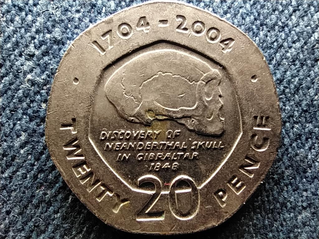 Gibralt&aacute;r 300 &eacute;ves a brit megsz&aacute;ll&aacute;s neanderv&ouml;lgyi koponya 20 penny