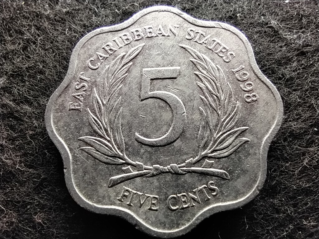 Kelet-karibi &Aacute;llamok Szervezete II. Erzs&eacute;bet 5 cent