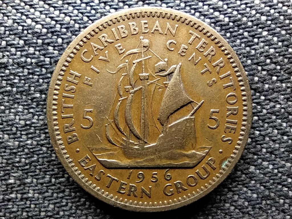 Kelet-karibi &Aacute;llamok Szervezete II. Erzs&eacute;bet 5 cent