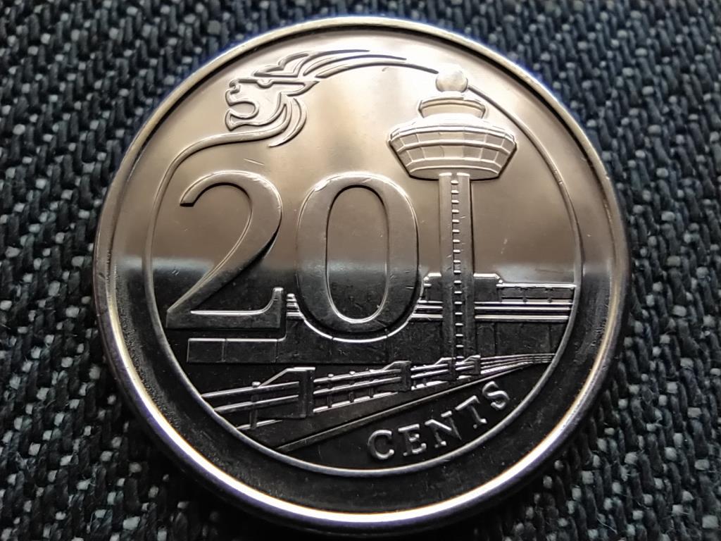 Szingap&uacute;r 20 cent Changi Rep&uuml;lőt&eacute;r