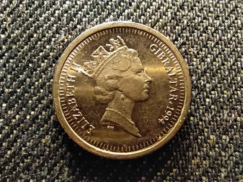 Gibralt&aacute;r II. Erzs&eacute;bet mak&aacute;k&oacute; 5 penny