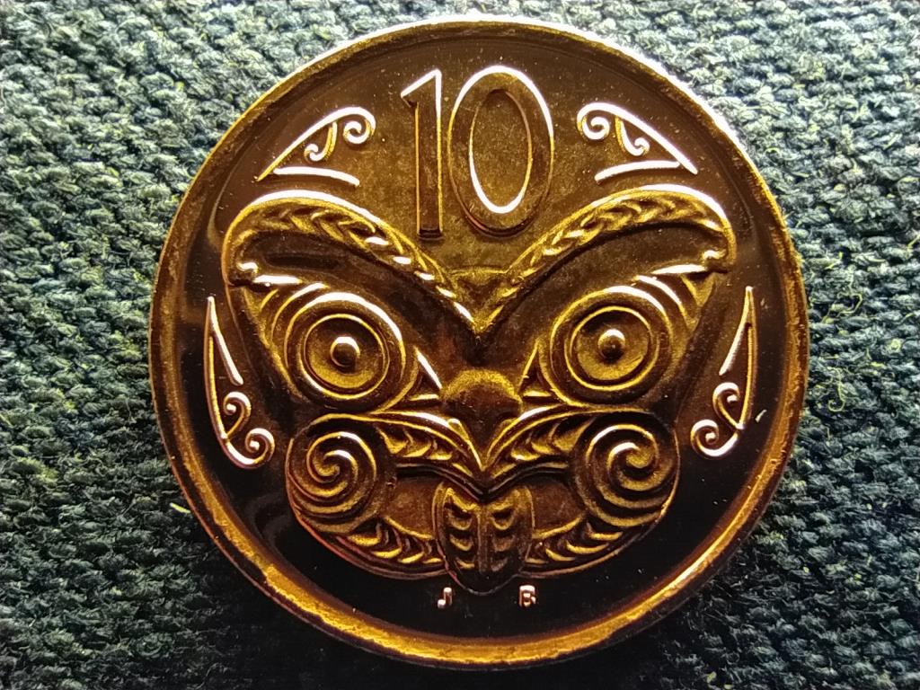 &Uacute;j-Z&eacute;land II. Erzs&eacute;bet maori maszk 10 Cent
