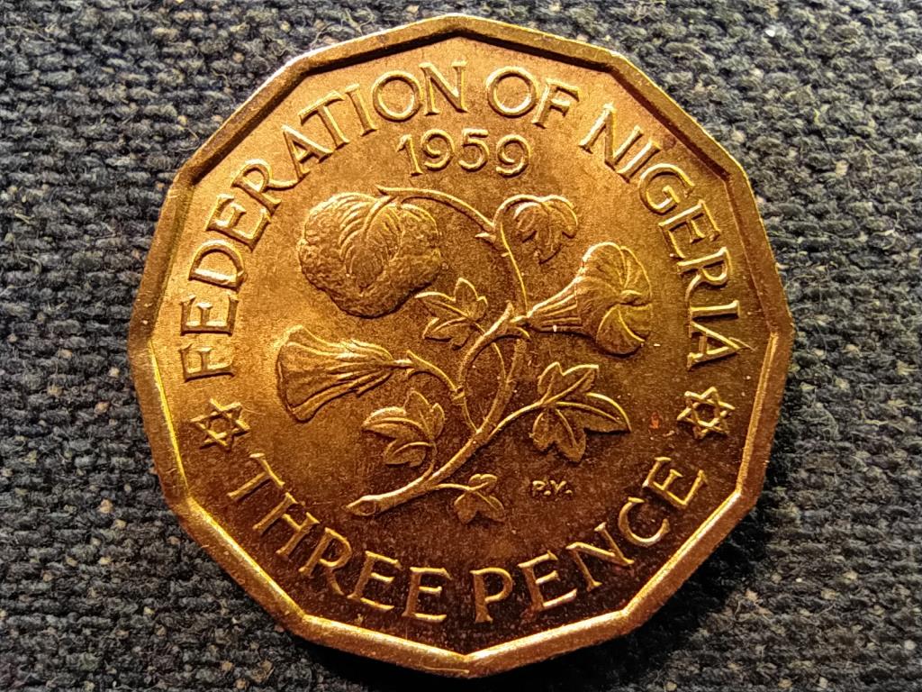 Nig&eacute;ria II. Erzs&eacute;bet (1952-1959) 3 pence