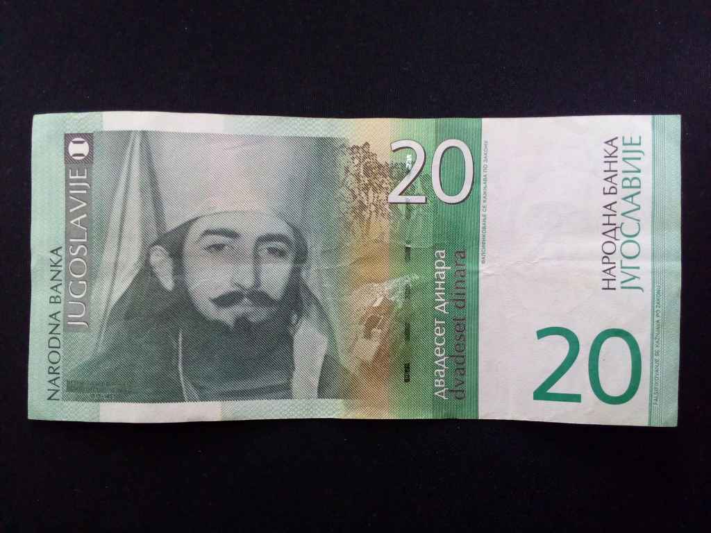 Jugoszl&aacute;via 20 D&iacute;n&aacute;r